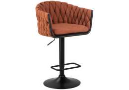 Барный стул 9690-LM Leon оранжевый / черный (55x49x89)