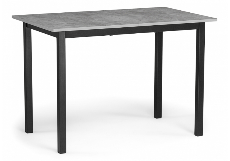 Стол деревянный Аркон 110(130)х68х75 бетон / черный (68x75). 