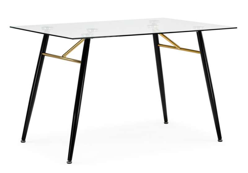 Стол стеклянный Holms 120x80x75 clear / black (80x75). 